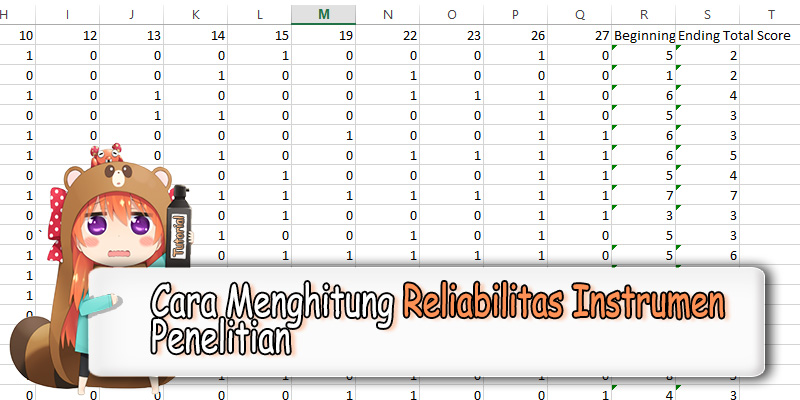 Cara Menghitung Reliabilitas Instrumen Peneltian Tutorimaru S Tutorial