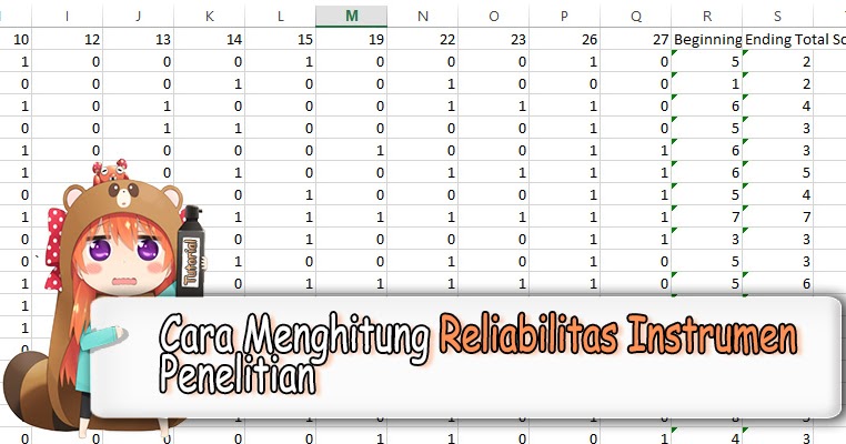 Cara Menghitung Reliabilitas Instrumen Peneltian Tutorimaru S Tutorial