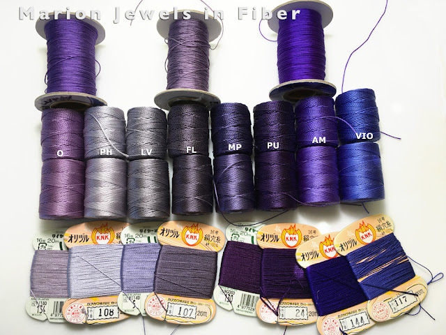 Compare C-Lon Bead Colors with Silks and Chinese Knotting Cord