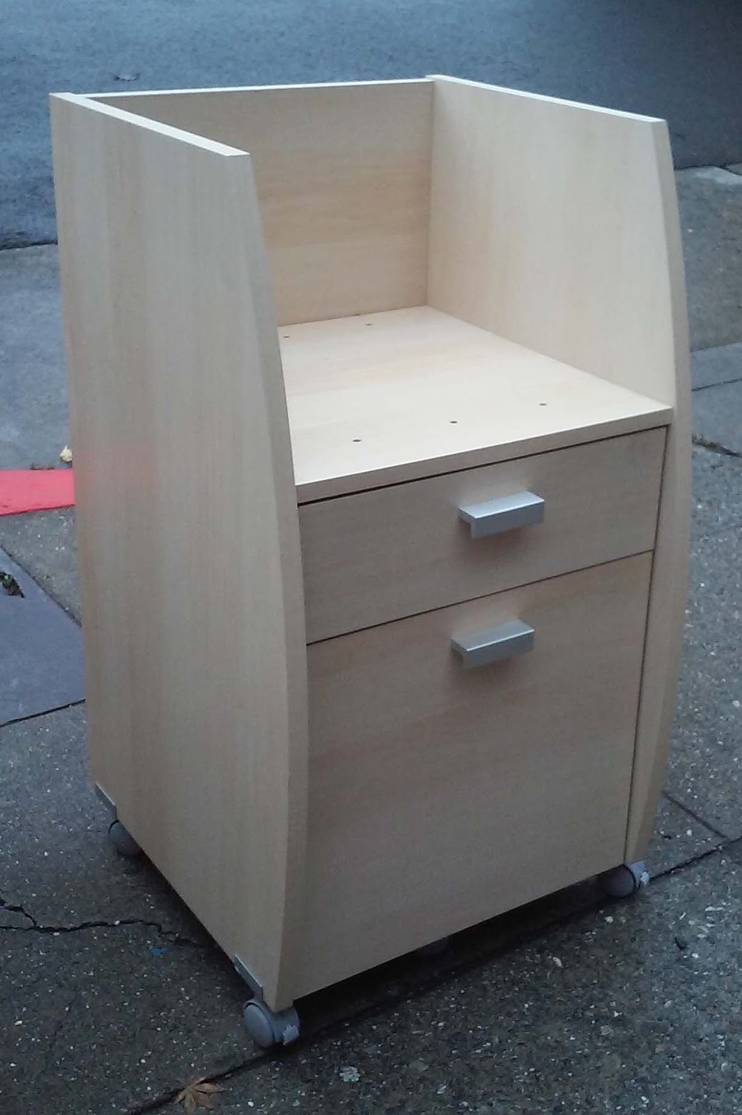 UHURU FURNITURE & COLLECTIBLES SOLD Office End Table with Hanging File