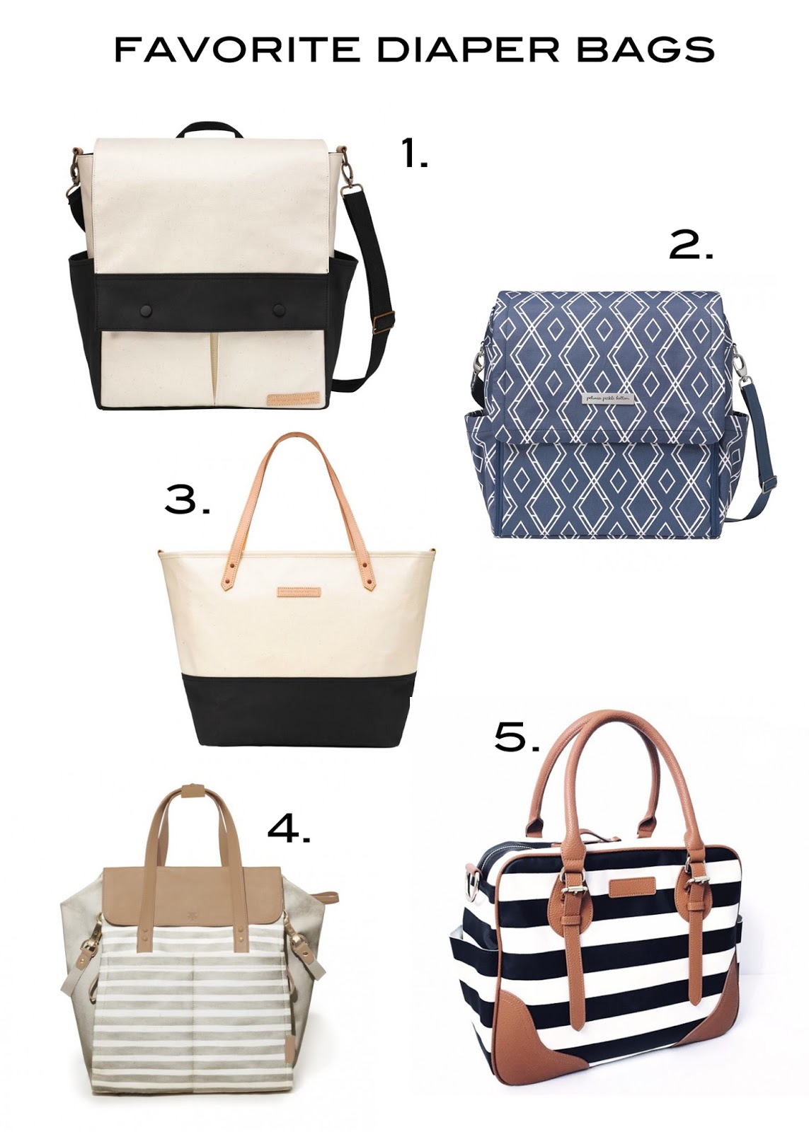 Domestic Fashionista Favorite Toys And Diaper Bags Baby Essentials Petunia Pickle Bottom Downtown Tote Glazed Birch And Black 4 Coco Kiwi Provence 5 Piece Diaper Bag
