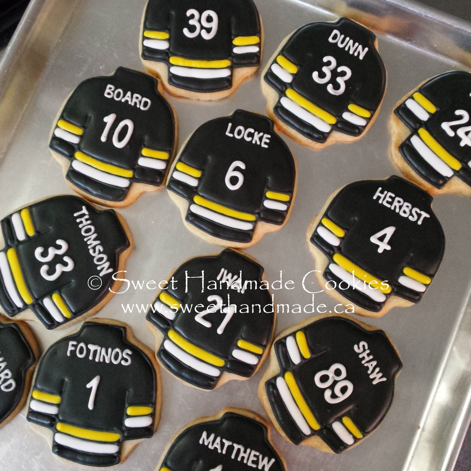 Sweet Handmade Cookies Aurora Tigers Hockey Jersey Cookies