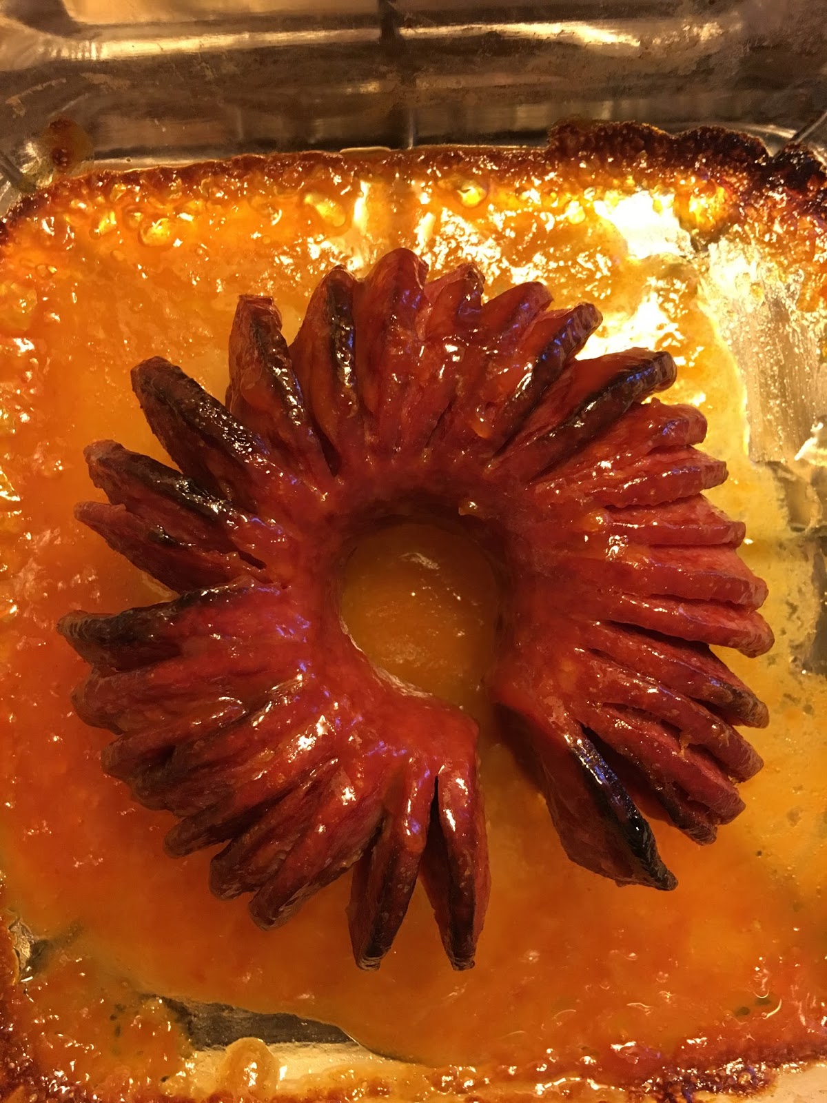 Tipsy Hasselback Salami Cookstas