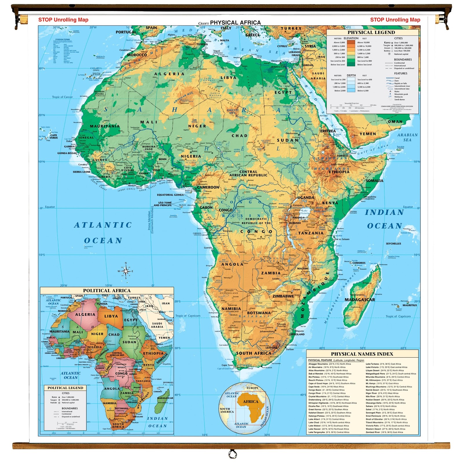 Mapa Fisico Da Africa Mapa fisico da africa