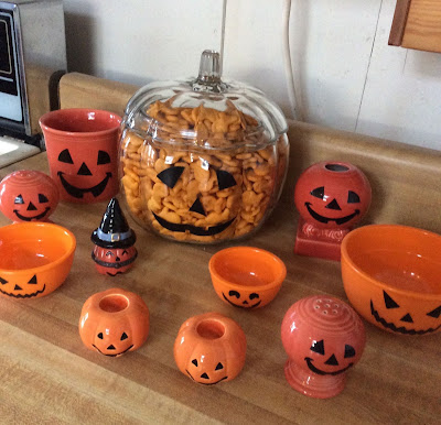 goldfish pumpkin jar Halloween decoration