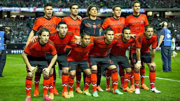 Equipaciones de futbol baratas 2015 online: Segundo camisetas de Mexico Copa del mundo 2014