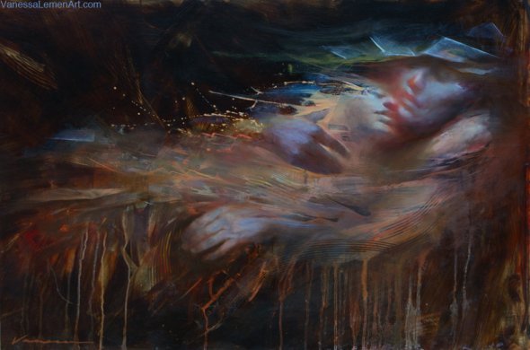 Vanessa Lemen pinturas tradicionais mulheres surreais impressionista