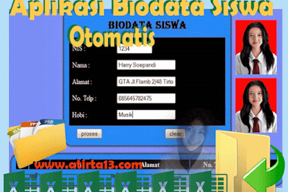 Aplikasi Otomatis Untuk Menciptakan Biodata Siswa Semua Jenjang Sekolah