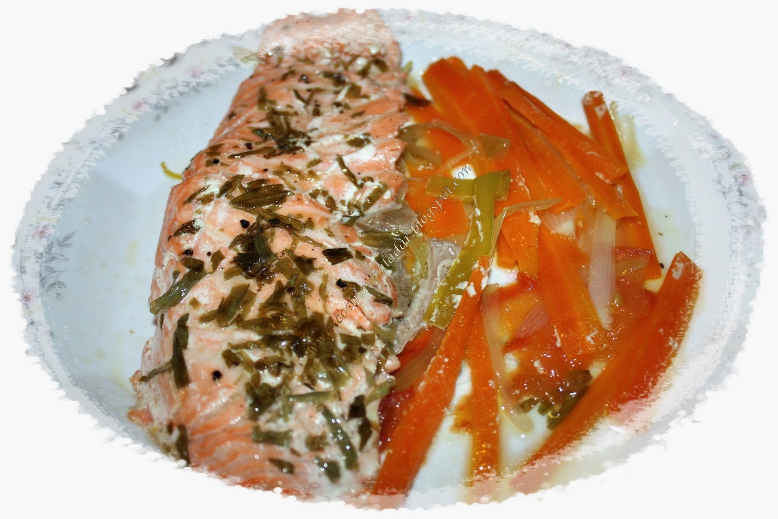 Salmón al papillote