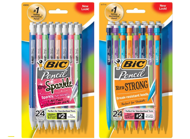 24Pk BIC Xtra Sparkle Mechanical Pencils 3.06 + Free Shipping