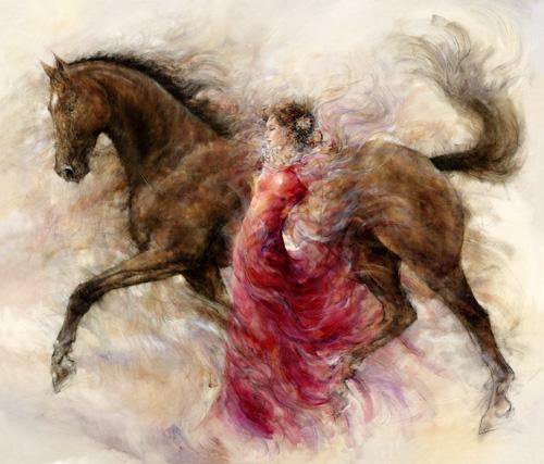 Gary Benfield 1965 | English prolific painter | The Horses