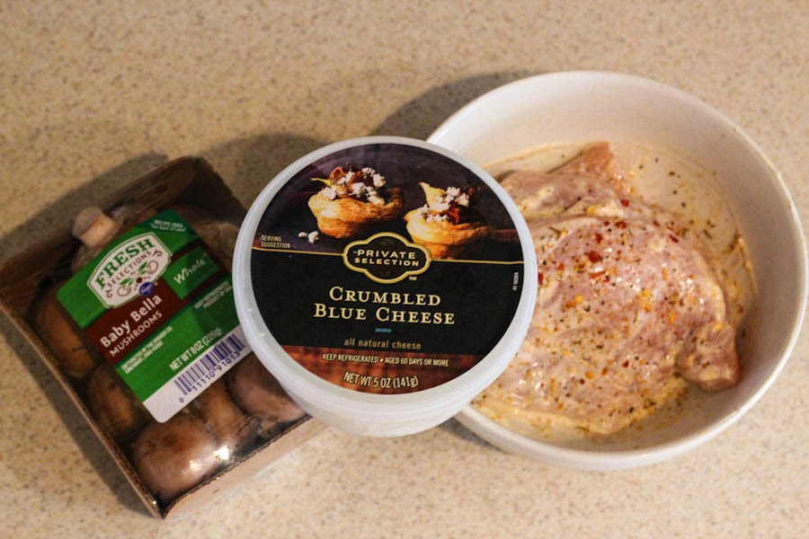 Blessed and Healthy Blue Cheese & Mushroom Stuffed Chicken Breast