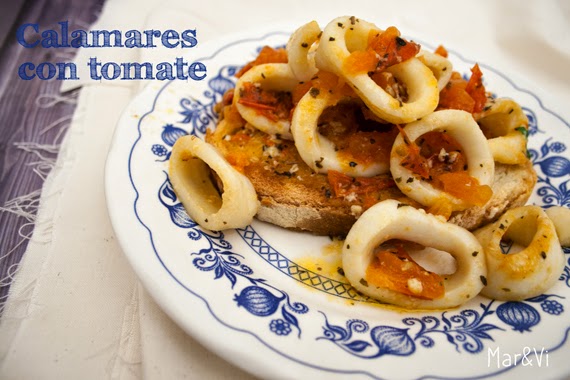 Receta de calamares con salsa de tomate