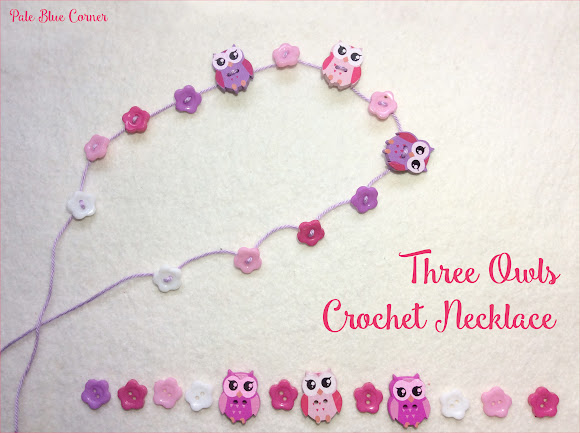 Three Owls Crochet Necklace