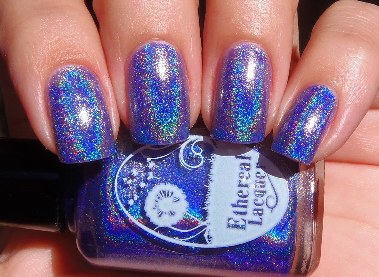 Sparkly Vernis: Ethereal Lacquer Enamored is a light-blue-leaning purple