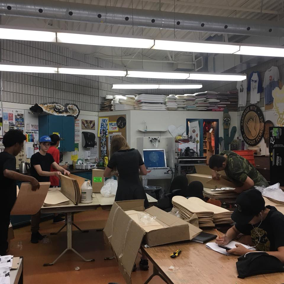 OASIS SKATEBOARD FACTORY Starting the week with lots of Skateboard MFG