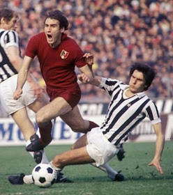 Graziani is brought down by Juventus defender  Gaetano Scirea during a Turin derby in 1976-77