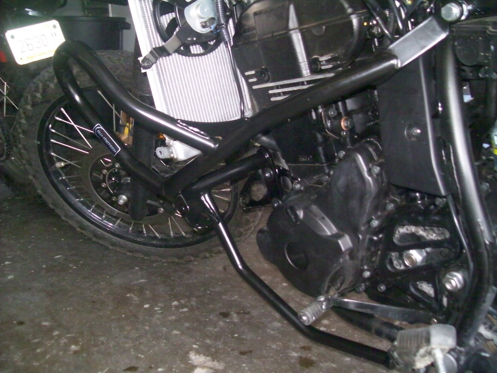 KLR650 Adventures KLR 650 SWMotech Crash Bars Install