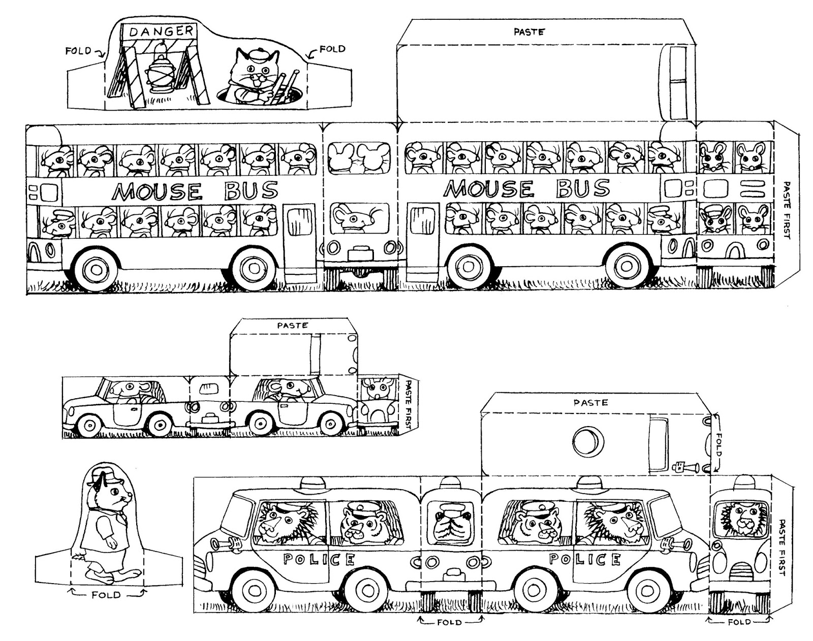 Mostly Paper Dolls Too! CutOut Cars, Trucks & Buses by Richard Scarry. jpg (1600x1262)
