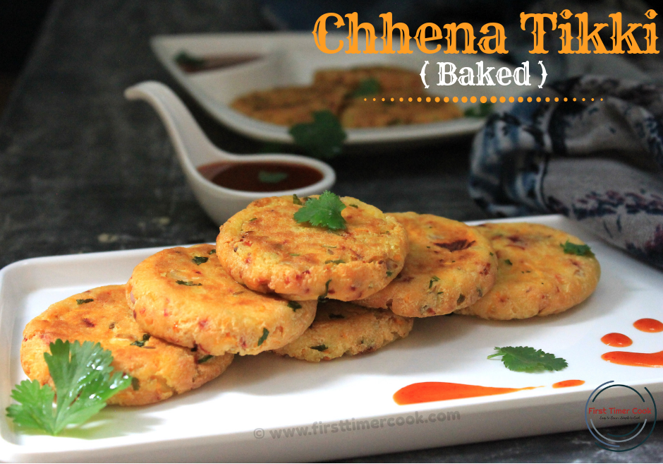 First Timer Cook Baked Chenna Tikkis Baked Cottage Cheese Patties