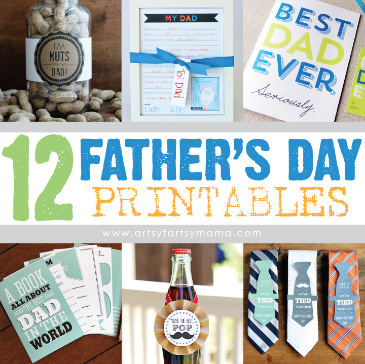12 Free Father's Day Printables at artsyfartsymama.com #FathersDay #printable #roundup