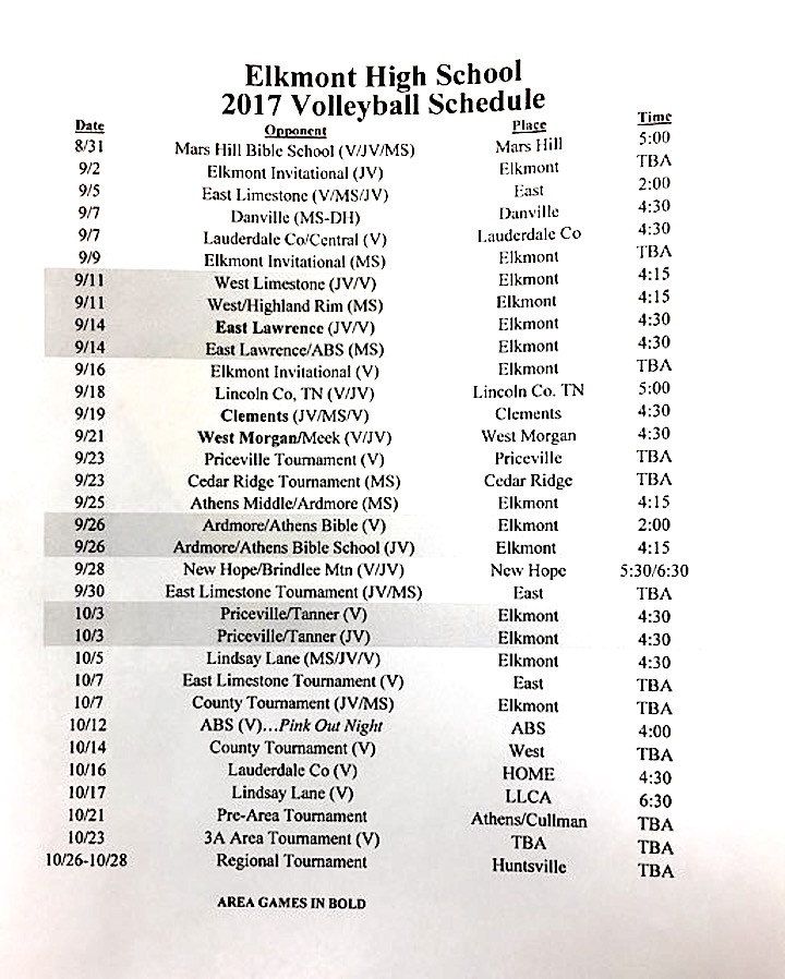 ELKMONT ALABAMA MEET THE LADY DEVILS VOLLEYBALL STARTS THIS WEEK