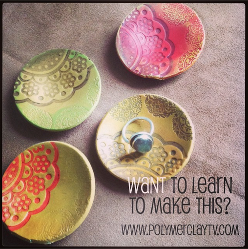 Polymer Clay TV Create Along with us How to make a pretty wobble ring