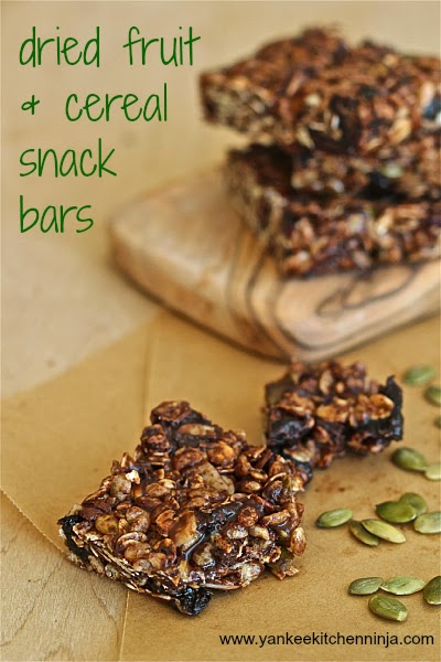 easy, healthy dried fruit and cereal snack bars