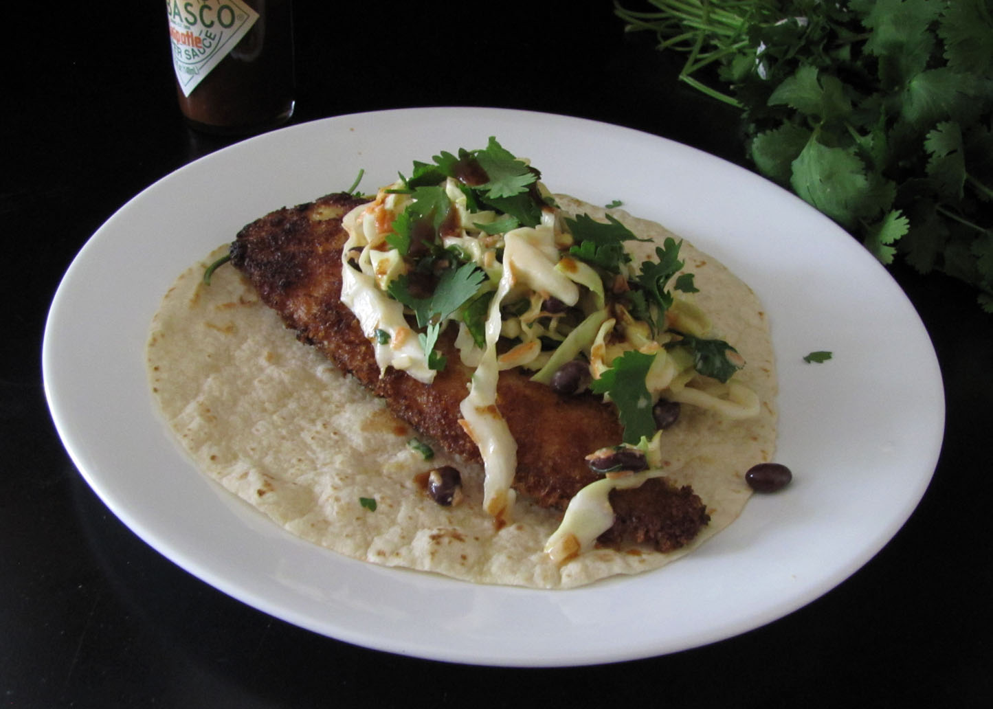 Smells Like Food in Here Tilapia Tacos with ChipotleBlack Bean Slaw
