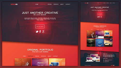 Design a Creative Portfolio Web Design Layout In Photoshop