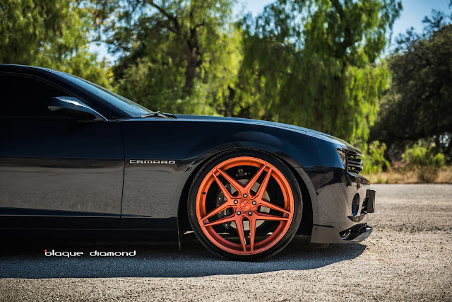 2015 Chevy Camaro With 22 Inch BD-8’s in Brushed Bronze - Blaque Diamond Wheels