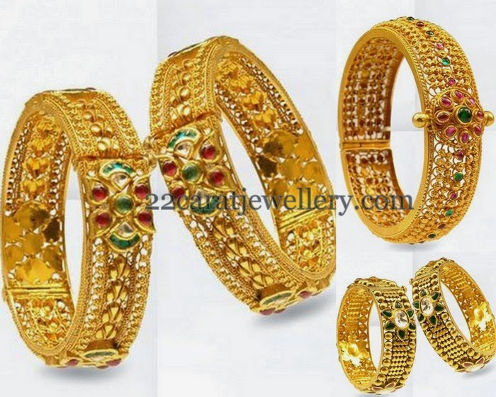 Antique Broad Bangles in Gold