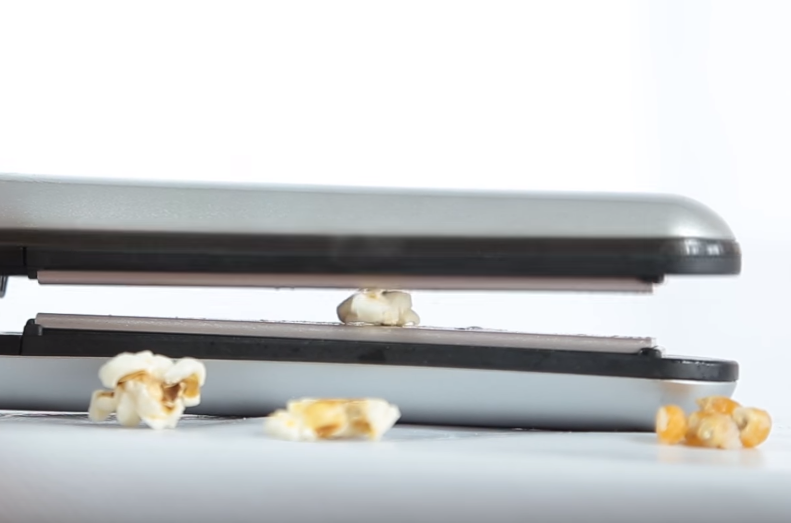 palomitas con plancha del pelo