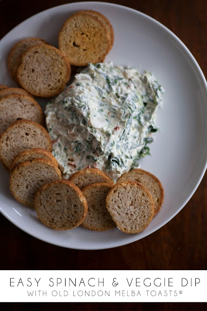 easy spinach and veggie dip