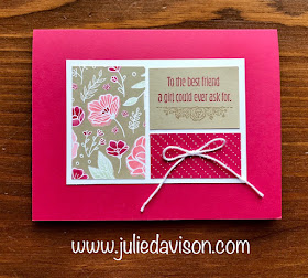 Stampin' Up! Meant to Be Card ~ 2019 Occasions Catalog ~ All my Love DSP ~ www.juliedavison.com