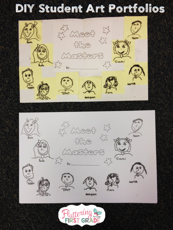 Bright Ideas Linky! Student Art Portfolios Fluttering Through First Grade