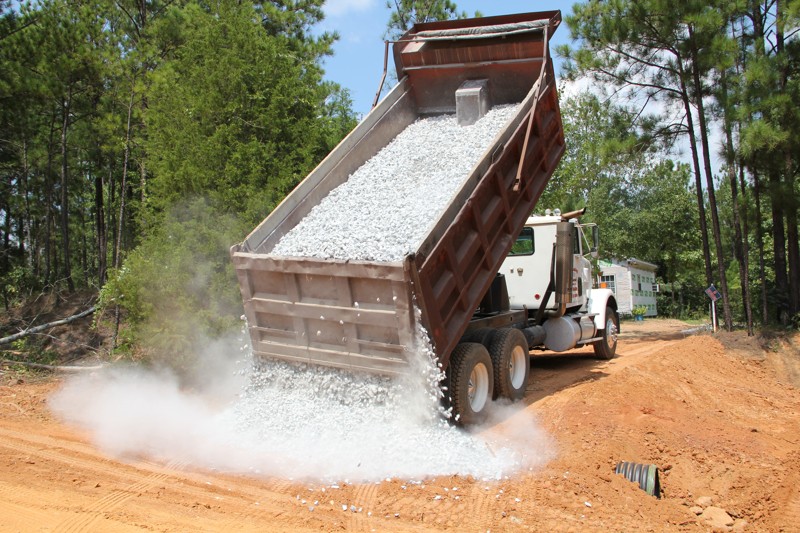 CT Hauling & Materials LLC Building a Gravel Driveway in Verbena, AL.