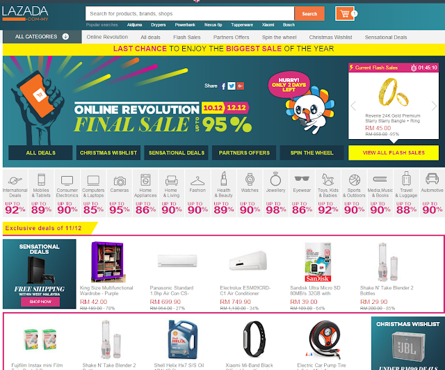 Jualan Diskaun Terbesar Akhir Tahun Lazada 2015