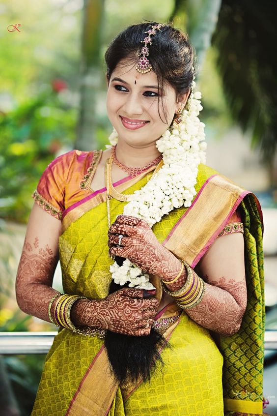 18 Indian Wedding Hairstyles with Jasmine Flowers Bling Sparkle