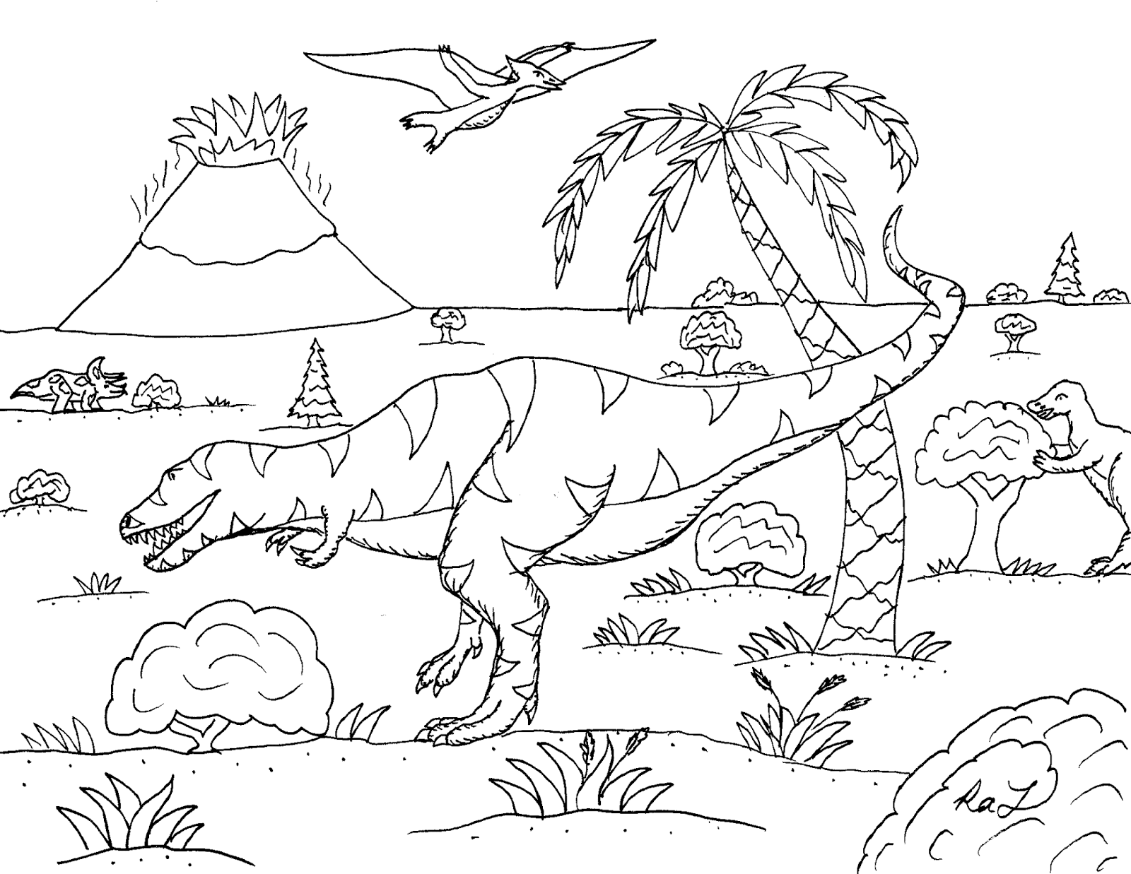 Robin's Great Coloring Pages: T. rex Size, Speed, and Development of ...