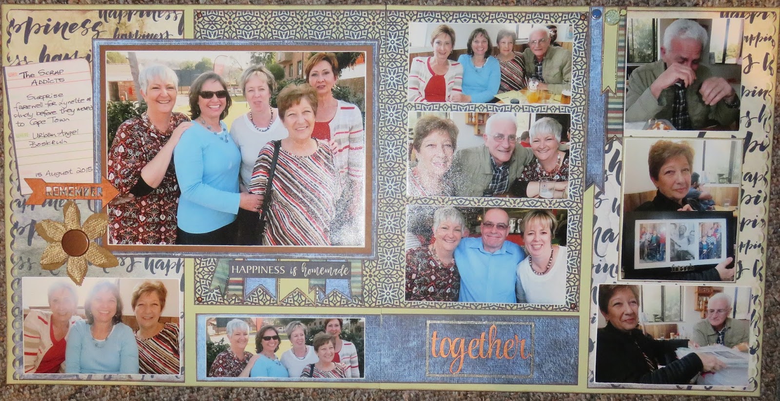 Whispered comfort Double page scrapbook layout
