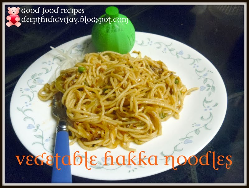 Vegetable Hakka Noodles Indian Style