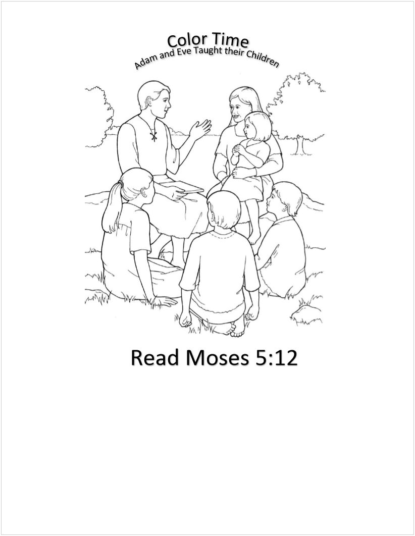 Lds Adam And Eve Coloring Pages