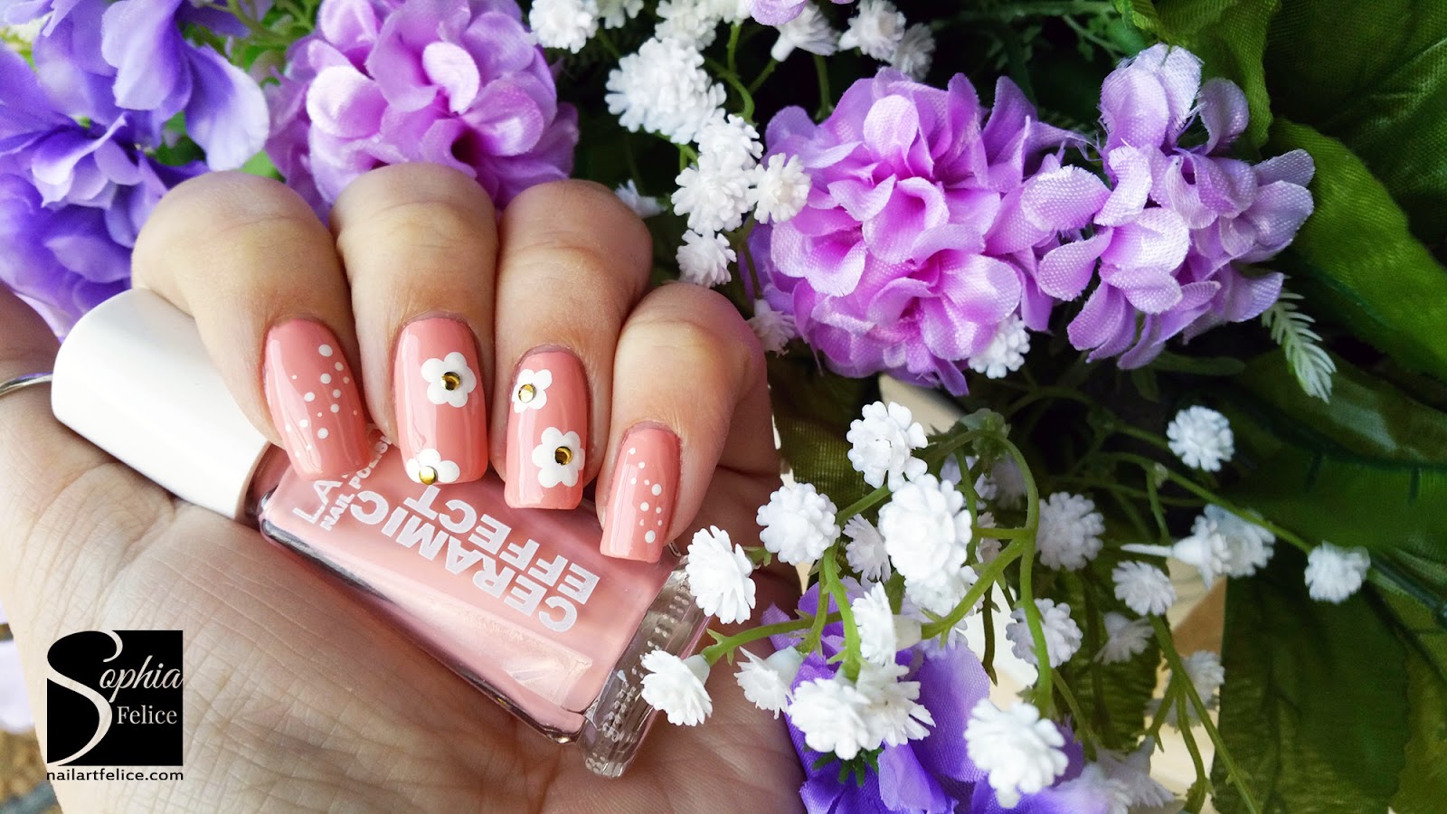 Tutorial nail art facile fiore di primavera