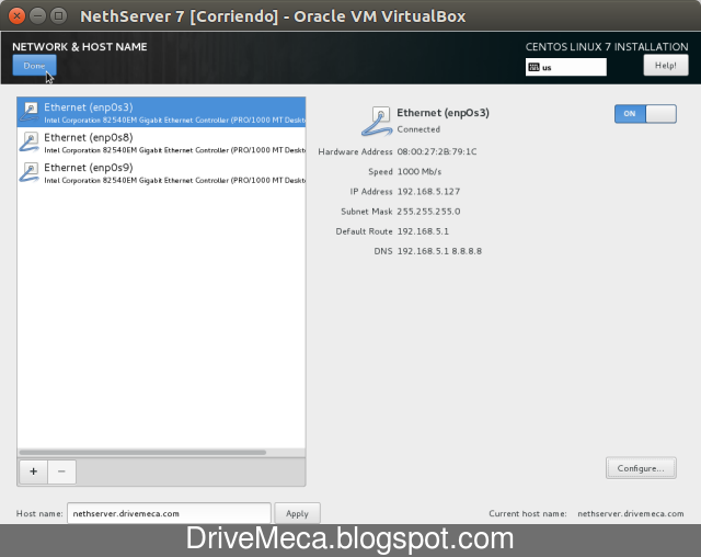 DriveMeca instalando NethServer paso a paso