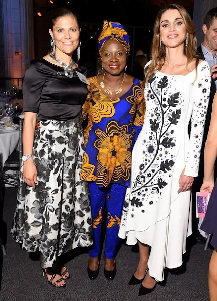 Crown Princess Victoria and Queen Rania attended 2016 Global Goals Awards Dinner at Gustavino's