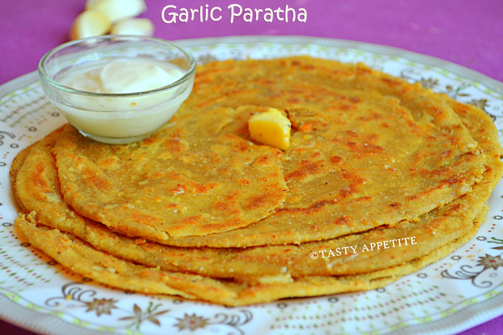 How to make Garlic Paratha / Indian Garlic Bread / Stepbystep Recipe