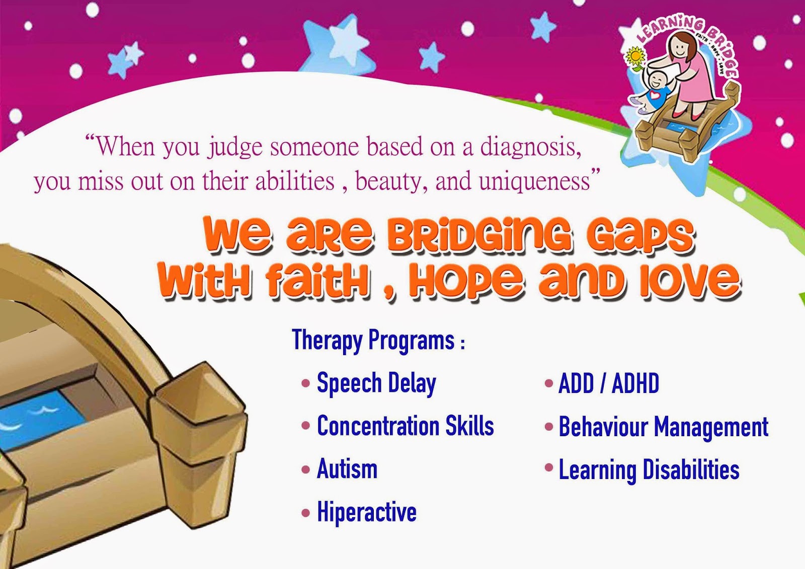Learning Bridge Children Therapy Therapy Program