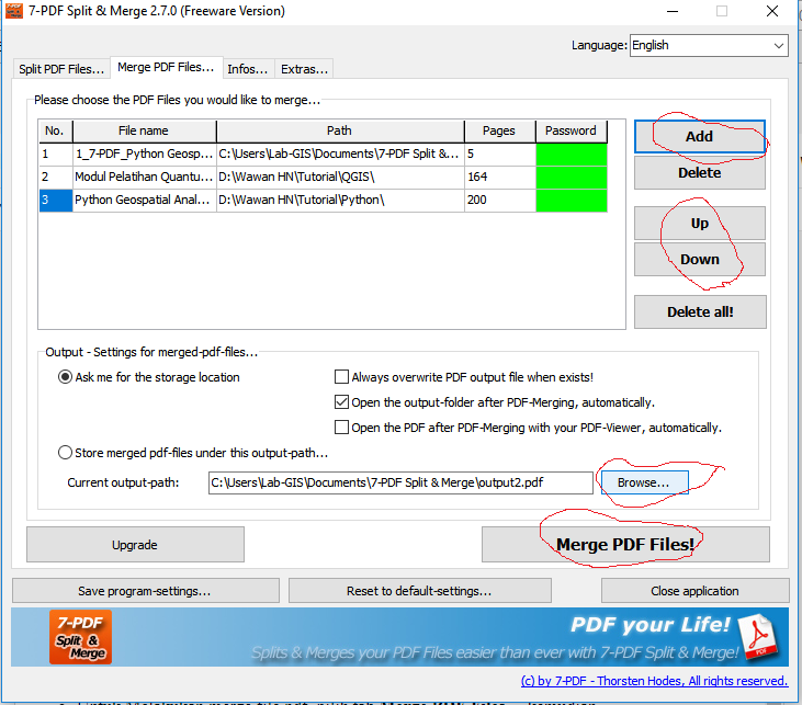 File merge. File merge
