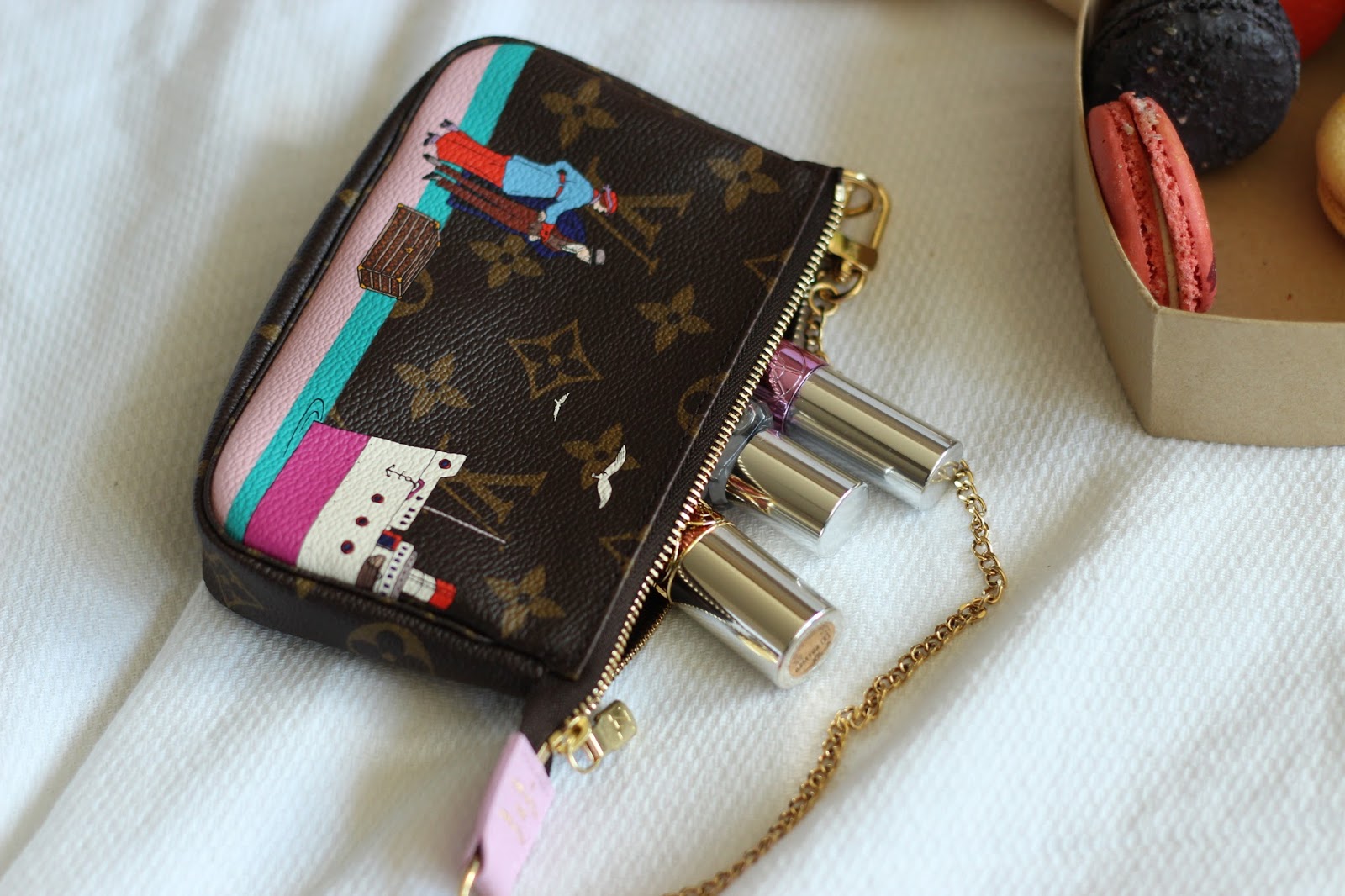 Review || LV 2016 Mini Pochette Accessoires Monogram Transatlantic Print | kfclovesyou